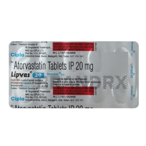 Lipvas 20 mg Cipla